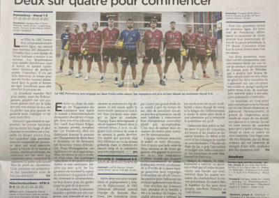 Volley 1re ligue: deux sur quatre pour commencer la saison pour les équipes jurassiennes.