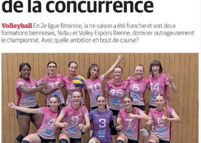 2e ligue dames: Volley Espoirs Bienne et Nidau au-dessus de la concurrence