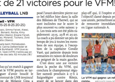 LNB: et de 21 victoires pour le VFM!