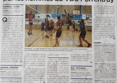 1re ligue: Une seule et unique victoire, signée par les hommes du VBC Porrentruy