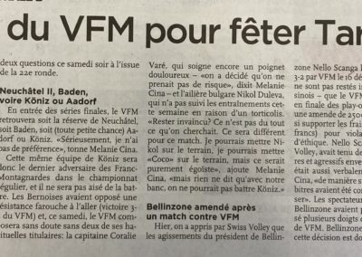 LNB: La "der" du VFM pour fêter Taryn Sciarini