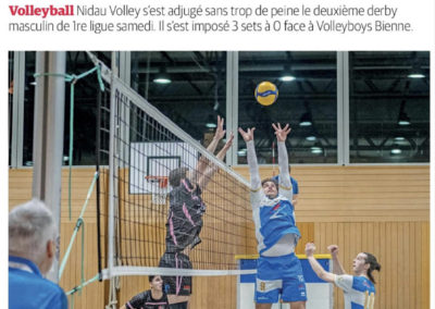 1re ligue: Nidau enfonce Volleyboys Bienne dans le derby