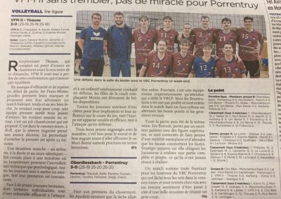 1ère ligue: VFM II sans trembler, pas de miracle pour Porrentruy