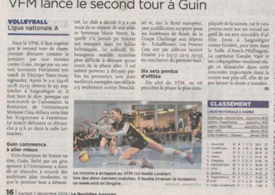 LNA: VFM lance le second tour à Guin