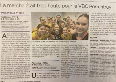 1re ligue: la marche était trop haute pour le VBC Porrentruy