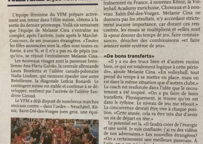 Préparation du Volleyball Franches-Montagnes: "Physiquement, je trouve qu'on est dans le rythme"