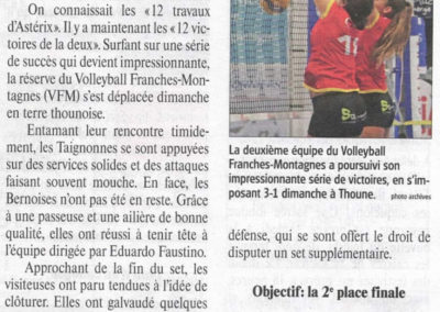 Volley 1re ligue: les 12 victoires du VFM II