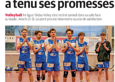 Volley 1re ligue: le choc au sommet a tenu ses promesses