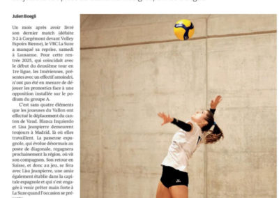 Volley 1re ligue: Equipe décimée, reprise manquée
