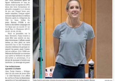 Volley 1re ligue: une première réussie pour Tanja Guerra à la tête du VEBB