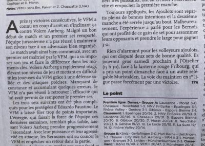 Volley 1re ligue: Coup d'arrêt pour VFM II