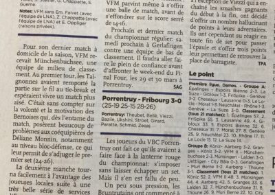 Volley 1re ligue: VFM II a son ticket pour le Final Four de Porrentruy