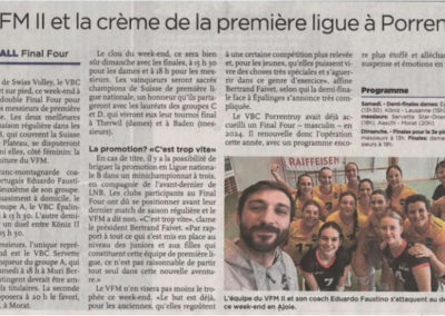 Volley 1re ligue: Le VFM II et la crème de la première ligue à Porrentruy