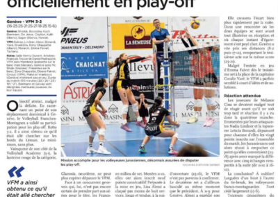 VFM battu...mais désormais officiellement en play-off