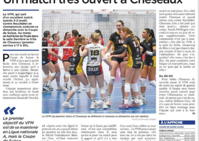VFM: un match très ouvert à Cheseaux