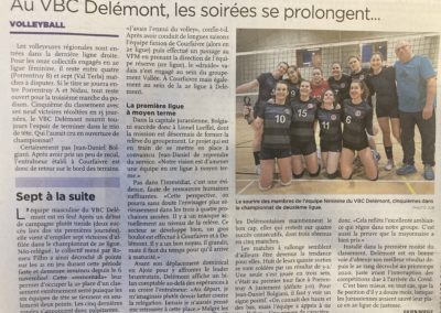 Volley régional: Au VBC Delémont, les soirées se prolongent...