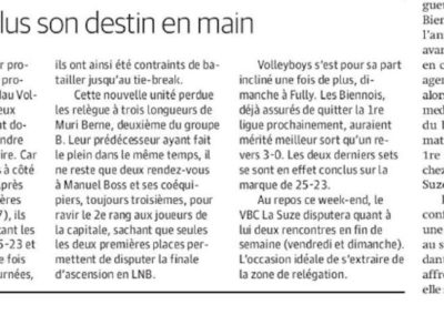 Volley 1re ligue: Nidau n'a plus son destin en main