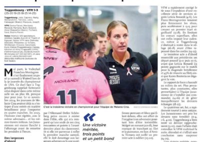 LNA: Trois points précieux pour VFM, qui s'impose 3-1 face à Toggenbourg