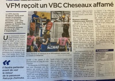 LNA: VFM reçoit un VBC Cheseaux affamé