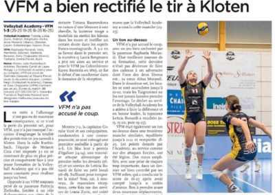 LNA: VFM a bien rectifié le tir à Kloten