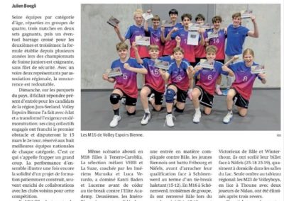 1er tour des championnats de Suisse juniors: La relève régionale brille !