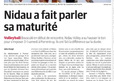1re ligue: Nidau a fait parler sa maturité. Le volley biennois mélange les saveurs