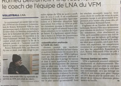 Romeu Filho redeviendra le coach de l'équipe de LNA du VFM