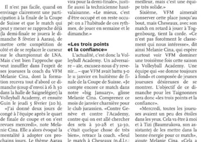 LNA: Présentation VFM-Volleyball Academy