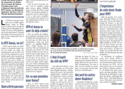 Coupe de Suisse: Objectif Winterthour pour VFM