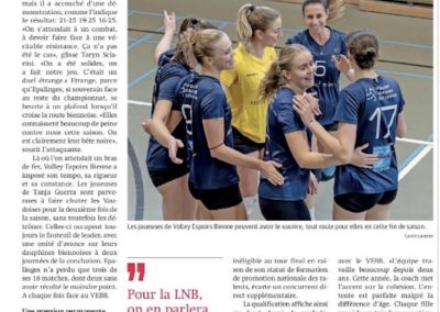 1re ligue: Volley Espoirs Bienne relance la course au trône