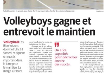 1re ligue: Volleyboys Bienne gagne et entrevoit le maintien