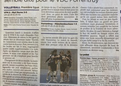 1re ligue: VFM II a pris confiance et la messe semble dite pour le VBC Porrentruy