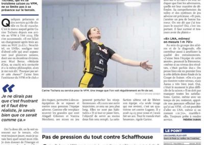 LNA play-off: Carine Tschanz, toujours prête à rendre service