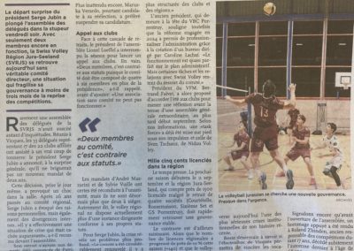 Assemblée des délégués: le volley régional au bord du vide institutionnel