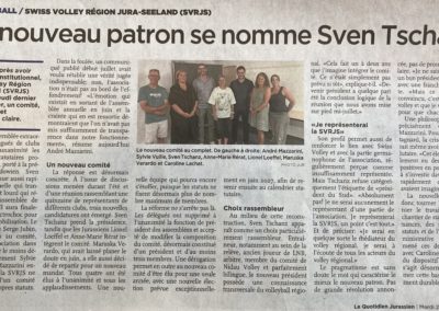 volley régional: le nouveau patron s'appelle Sven Tschanz