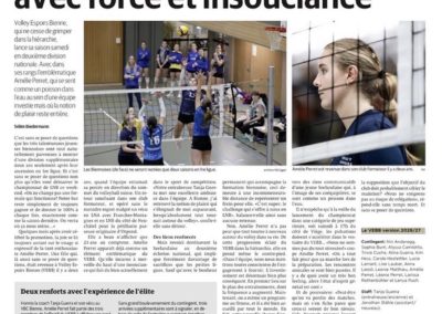 Volley Espoirs Bienne: une entrée en LNB avec force et insouciance