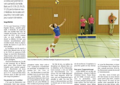 LNB: face à la réserve du NUC, Volley Espoirs Bienne a appris à perdre en LNB