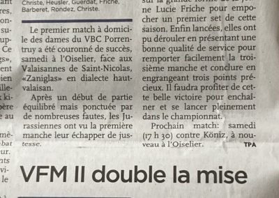 Volley 1re ligue: Première victoire pour Porrentruy, VFM II double la mise dans le championnat féminin